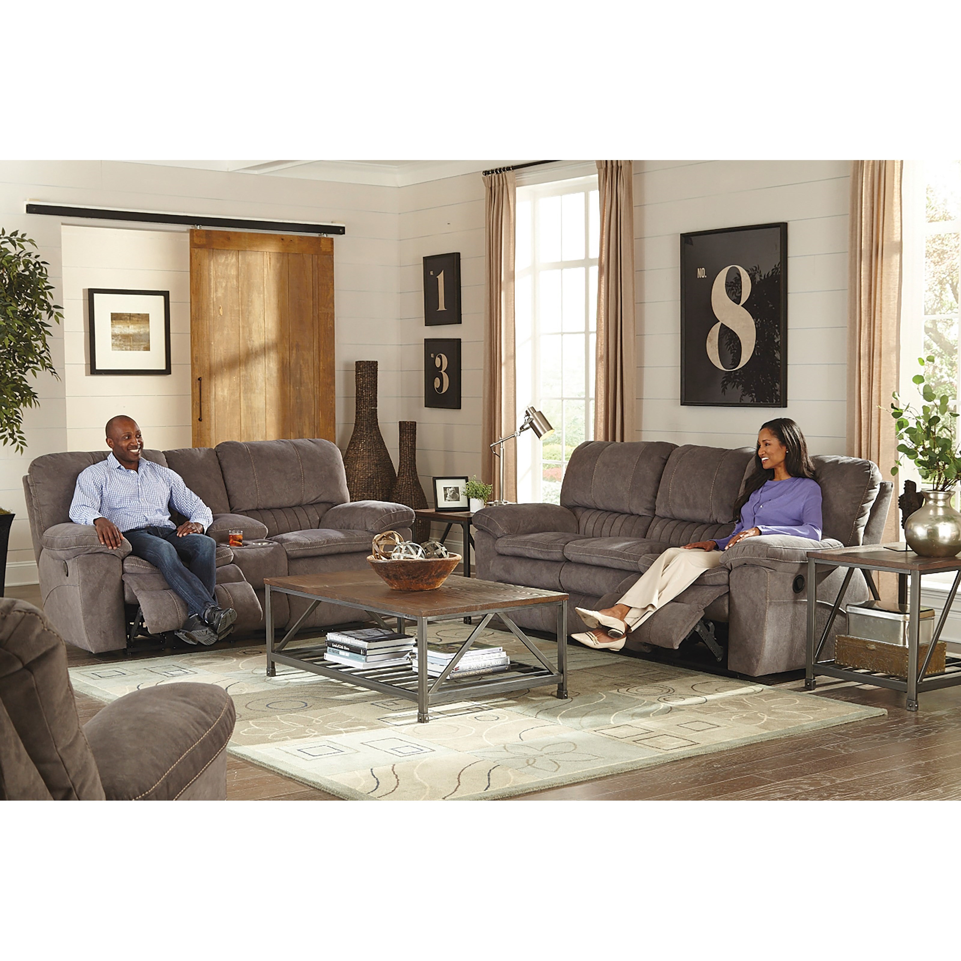 Catnapper 240 Reyes 62401279228 Power Lay Flat Reclining Sofa